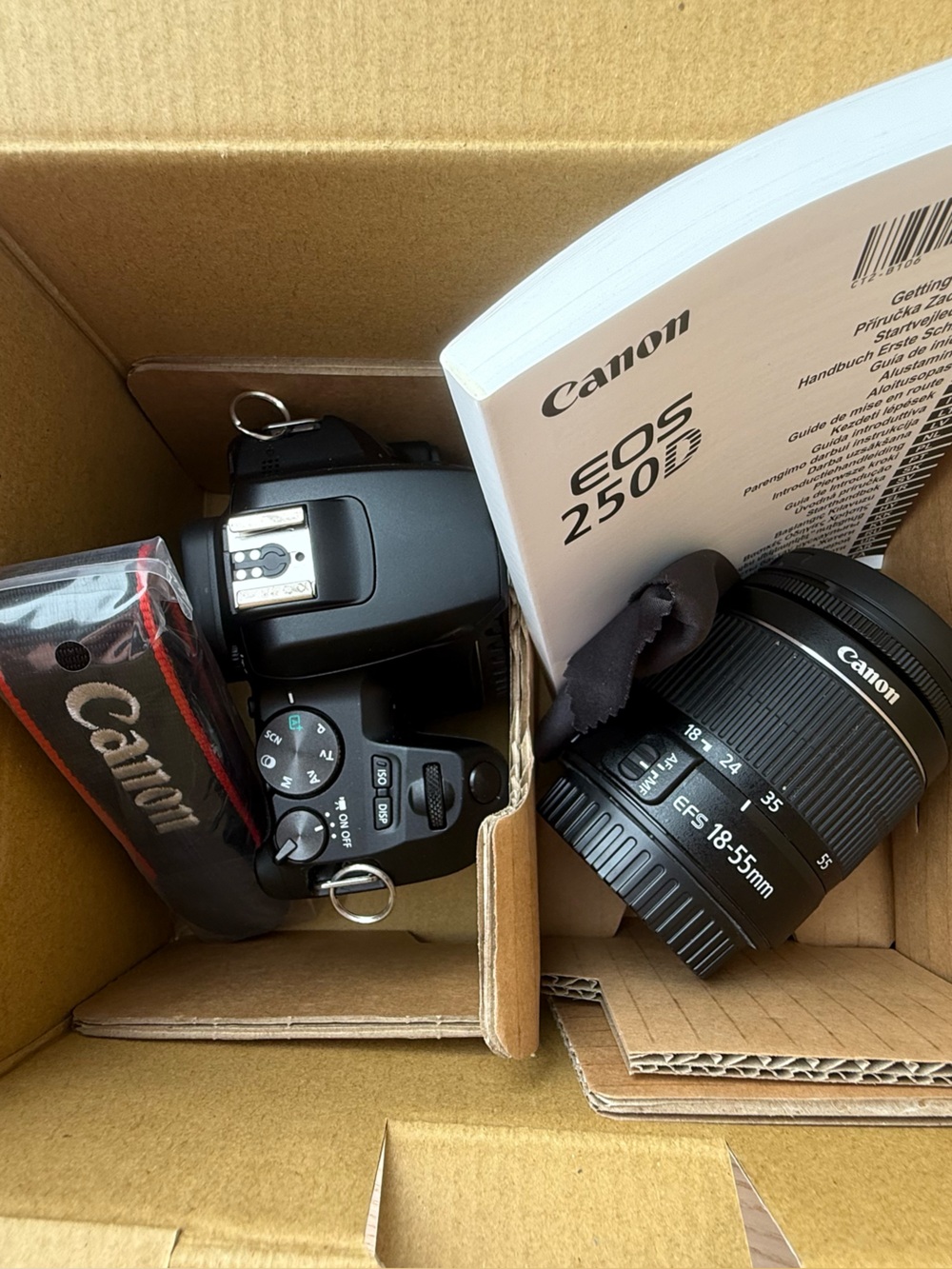 Canon EOS 250D with EF-S 18-55mm III Lens Kit - used once